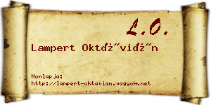 Lampert Oktávián névjegykártya